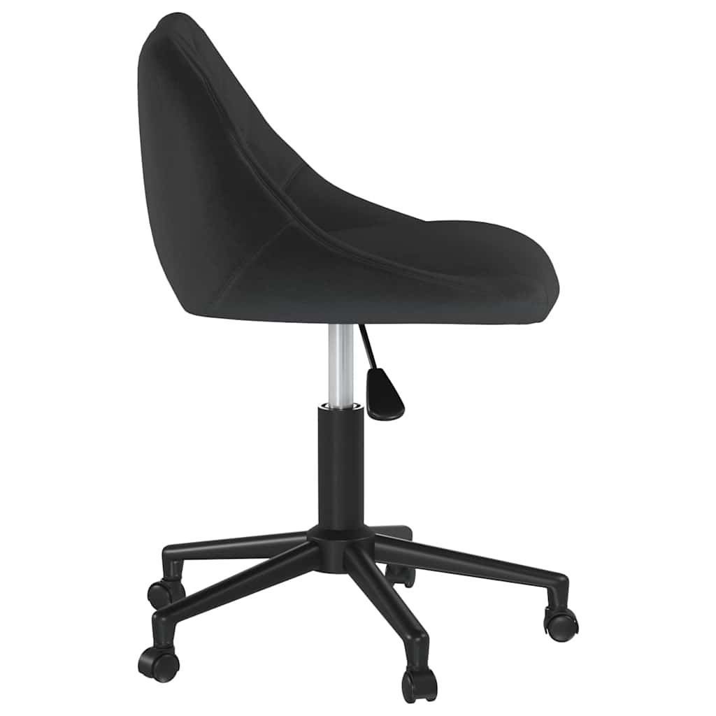 Vidaxl eetkamerstoel draaibaar fluweel zwart