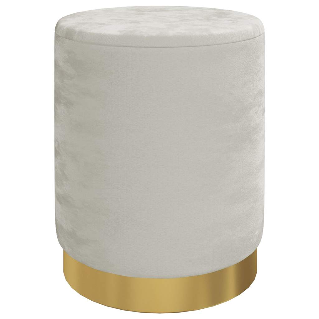 Vidaxl hocker met opbergruimte rond fluweel 31 x 37 cm lichtgrijs