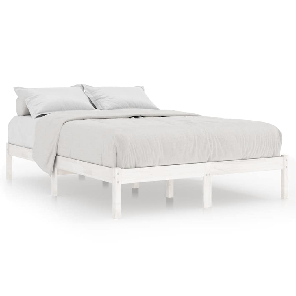 Vidaxl bedframe massief grenenhout wit 120x200 cm
