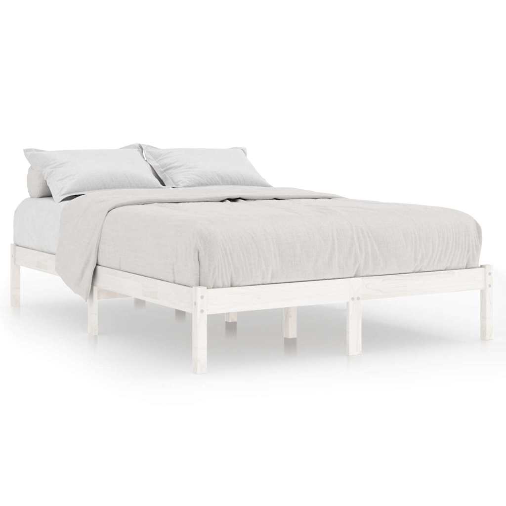 Vidaxl bedframe massief grenenhout wit 200x200 cm