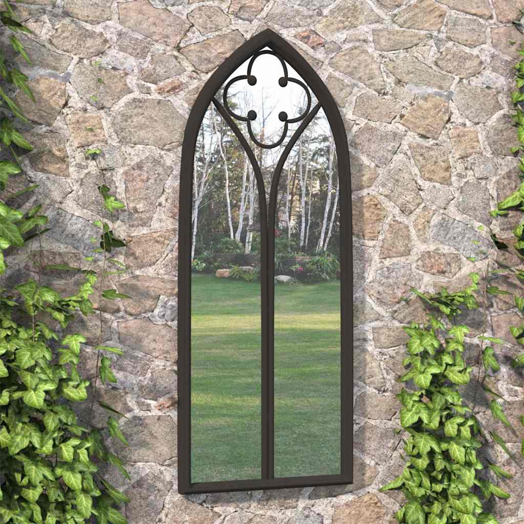 Vidaxl Gartenspiegel 100x45 cm Eisenschwarz