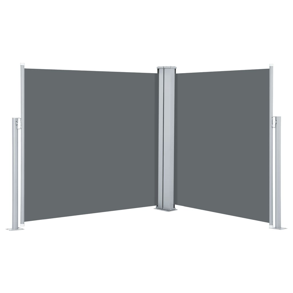 VIDAXL -Windschutzscheibe ausziehbar 117 x 600 cm Anthrazit -geläutet