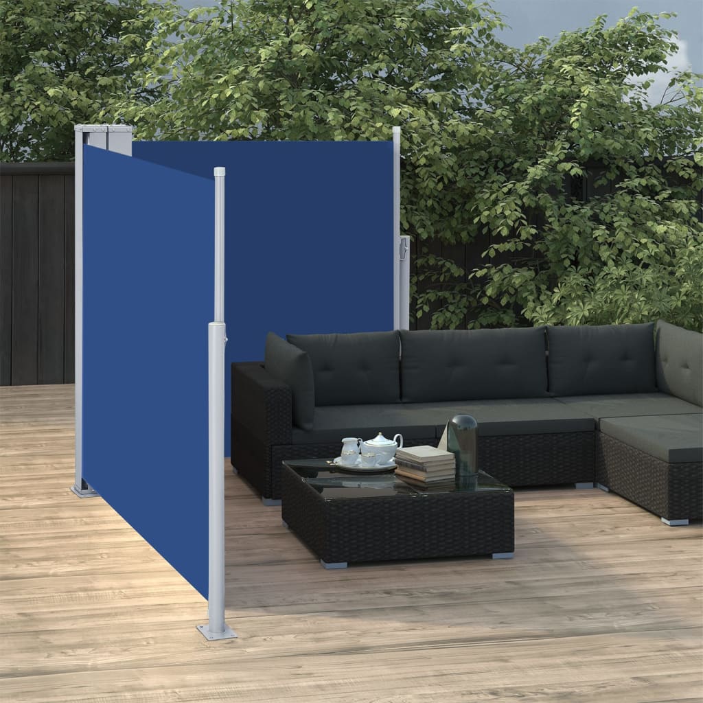 Vidaxl Windschutzscheibe ausziehbar 117x600 cm blau