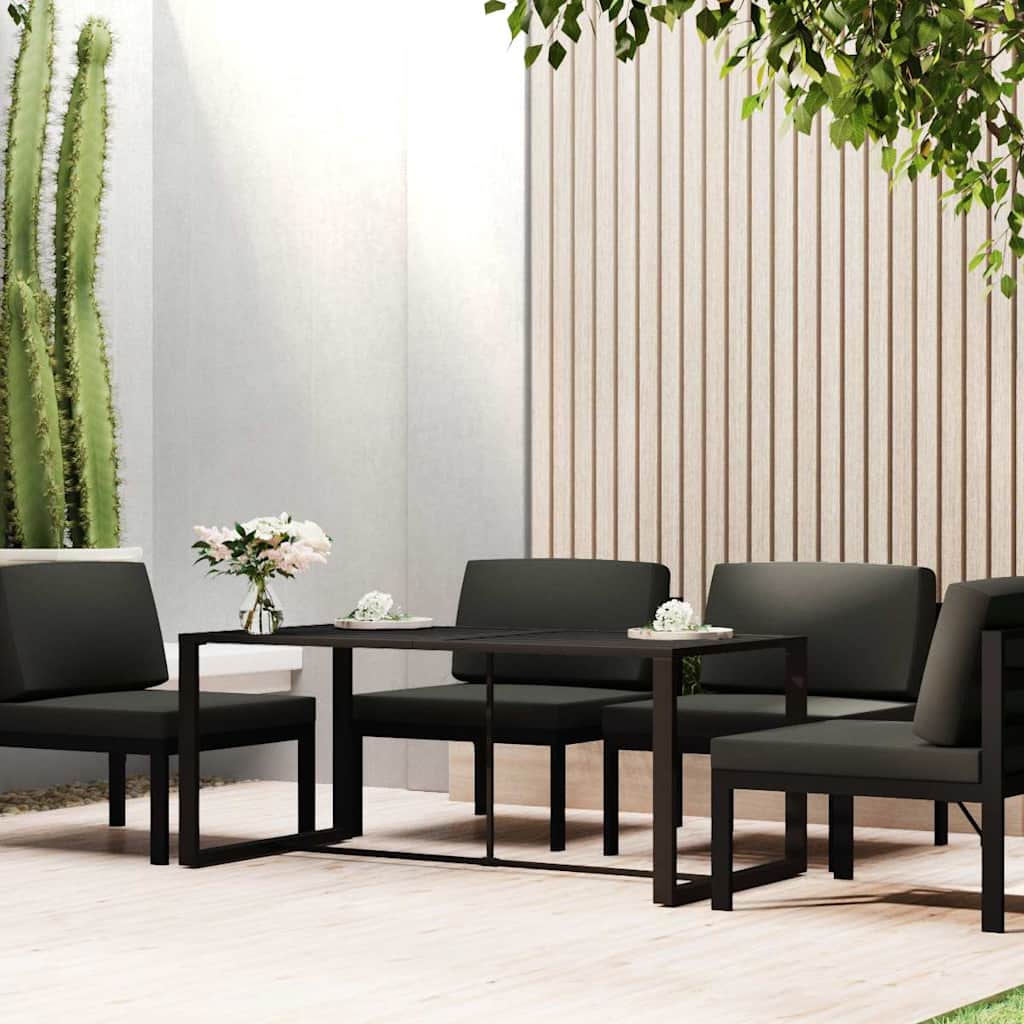 Vidaxl tuintafel 120x60x66 cm aluminium antracietkleurig