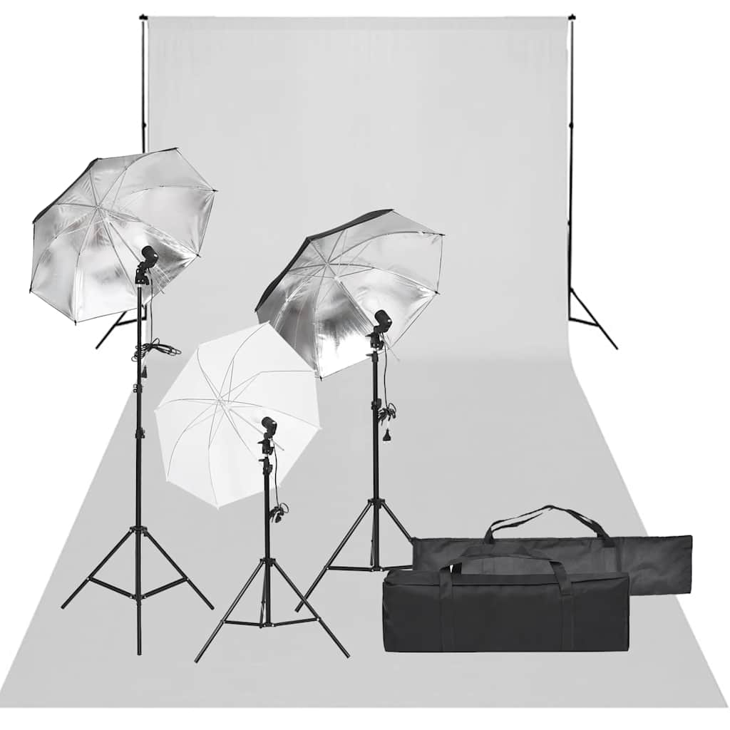 Vidaxl Photo Studio Set mit Beleuchtungsset und Hintergrund
