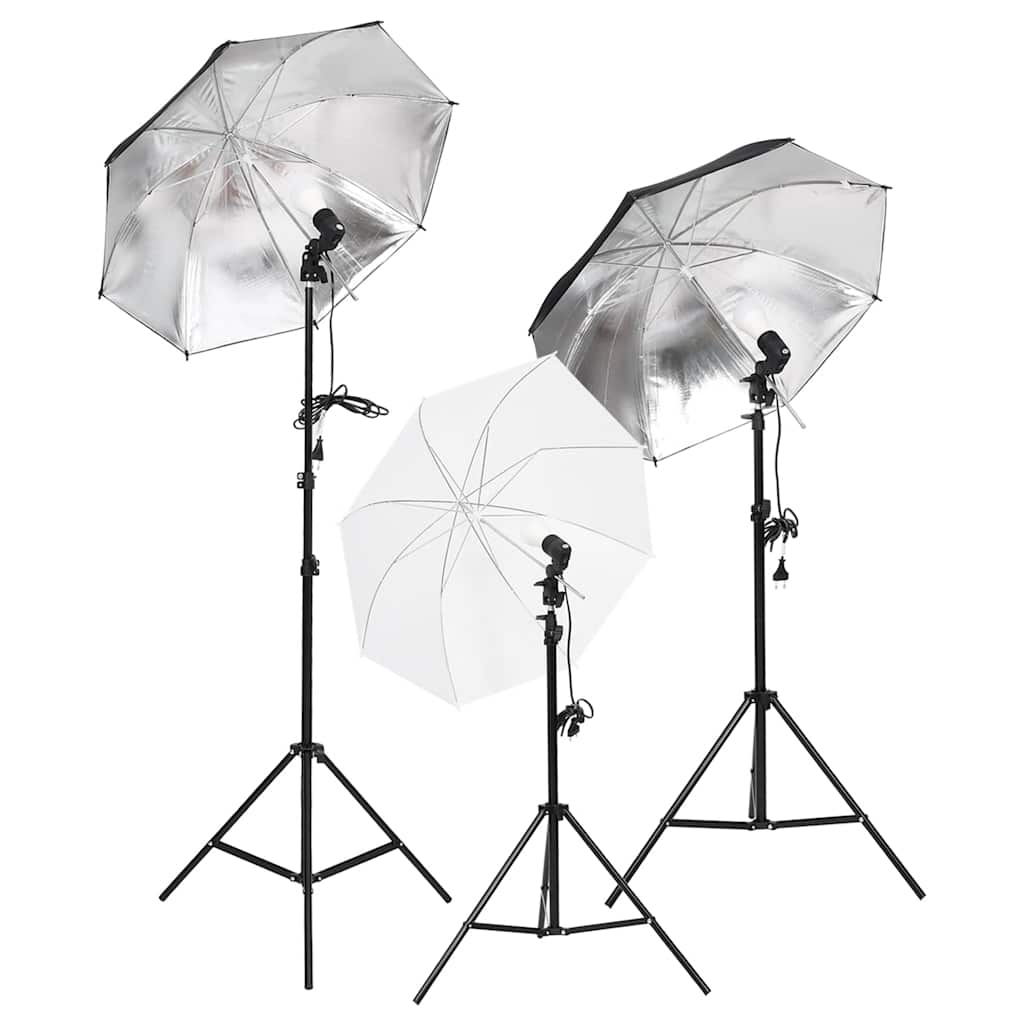 Vidaxl Photo Studio -Set mit Beleuchtungssatz, Hintergrund und Reflektor