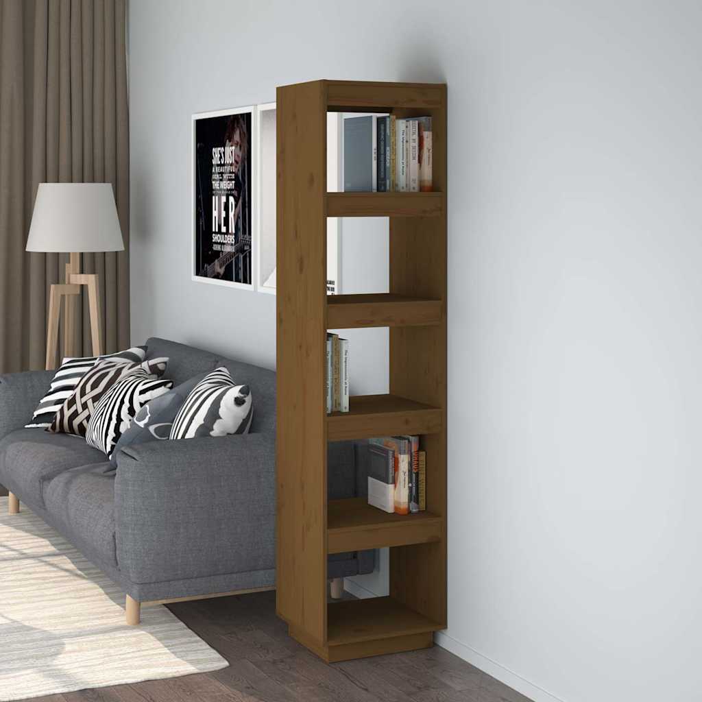 Vidaxl boekenkast kamerscherm 40x35x167 cm grenenhout honingbruin