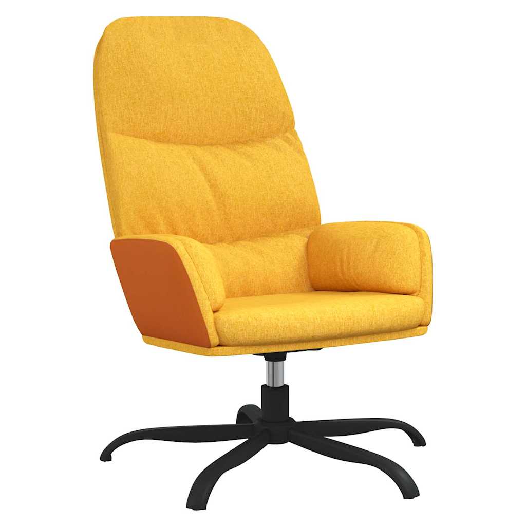 Vidaxl relaxstoel stof mosterdgeel