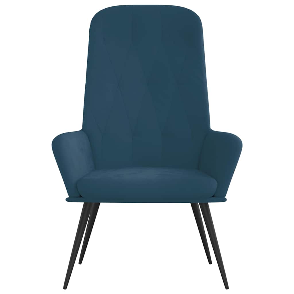 Vidaxl relaxstoel fluweel blauw