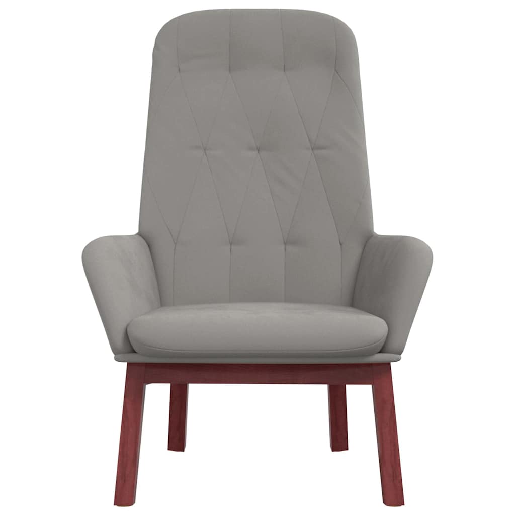 Vidaxl relaxstoel fluweel lichtgrijs