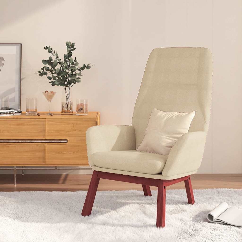 Vidaxl relaxstoel stof crèmekleurig