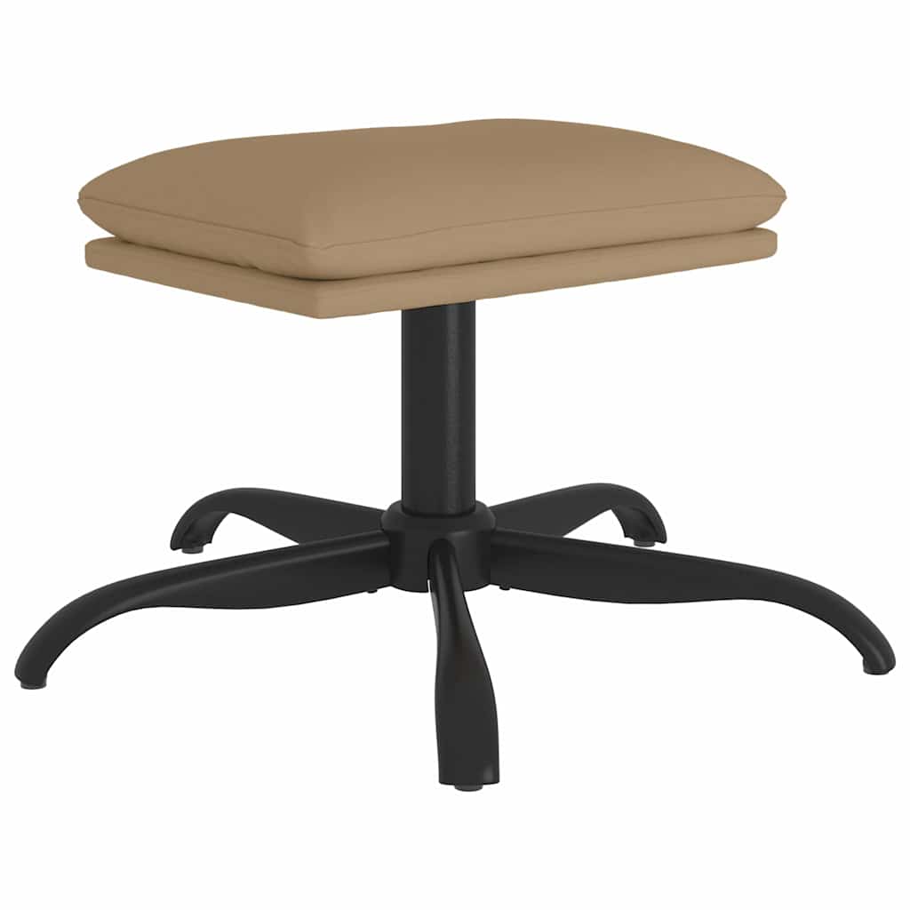 Vidaxl voetenbank 60x60x36 cm kunstleer cappuccinokleurig