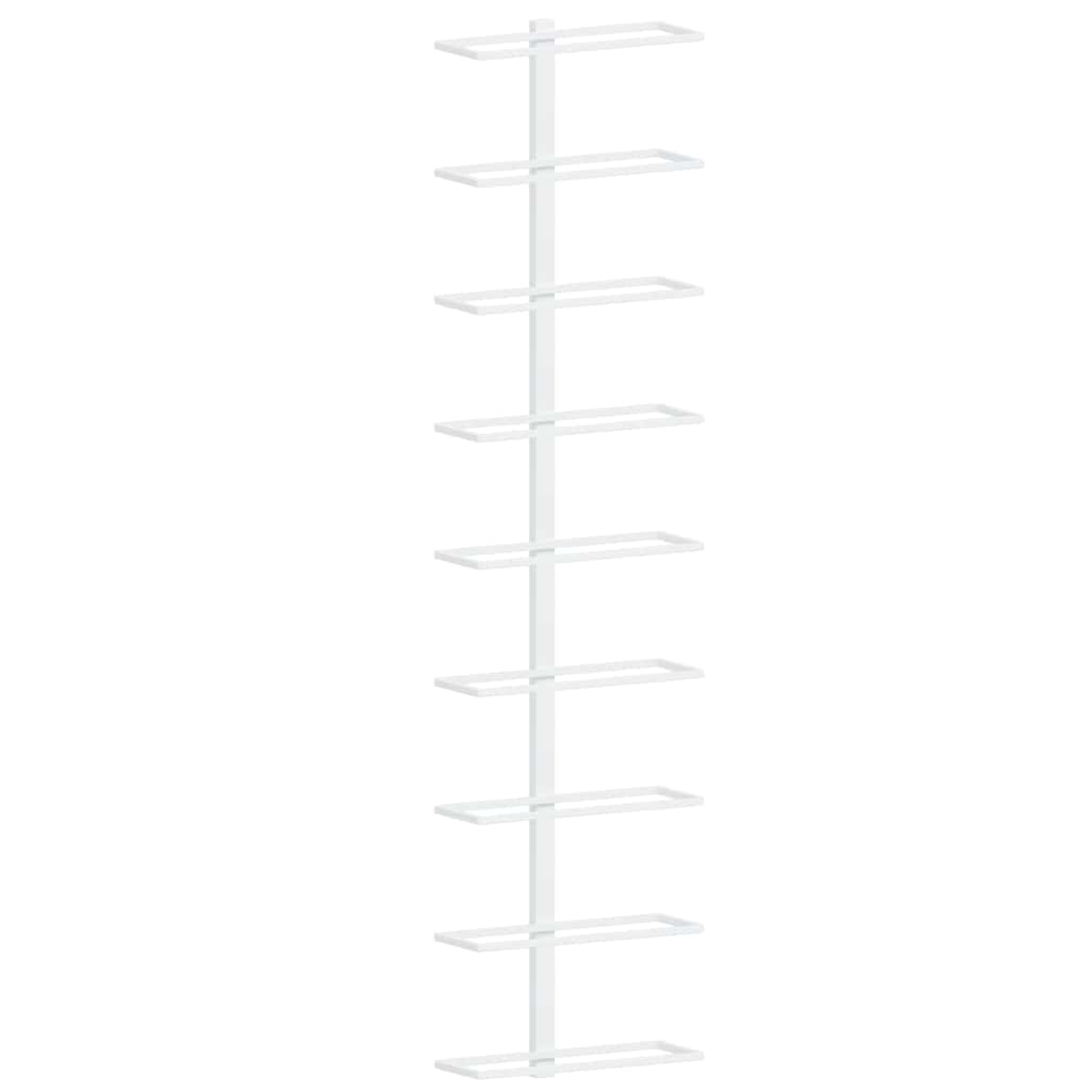 Vidaxl wijnrek voor 9 flessen wandmontage ijzer wit
