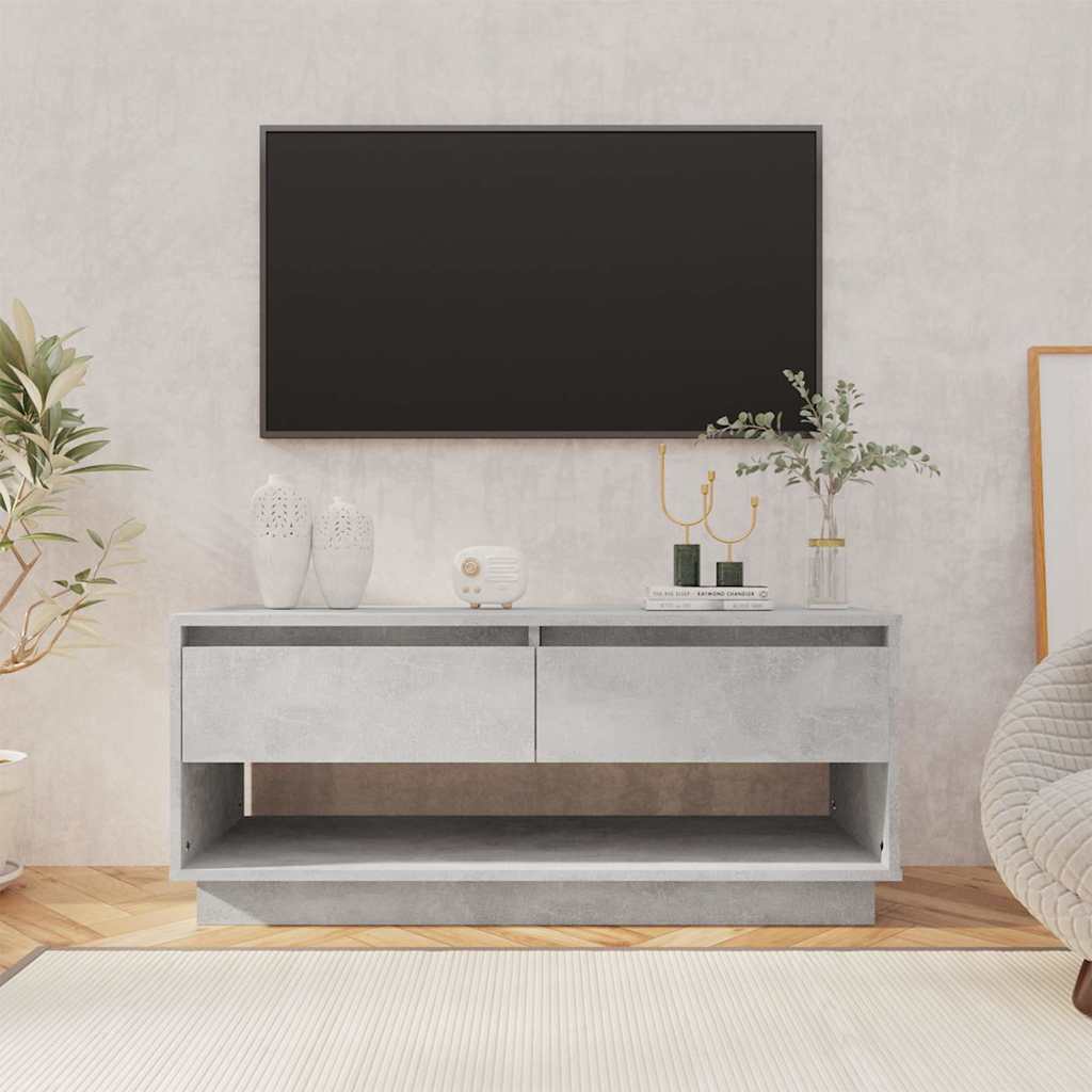 Vidaxl tv-meubel 102x41x44 cm bewerkt hout betongrijs