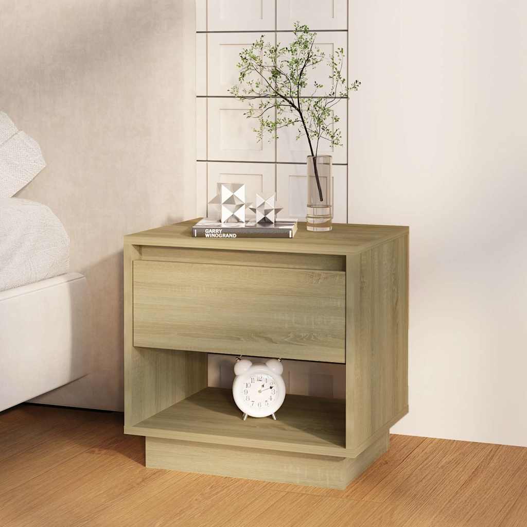 Vidaxl nachtkastjes 2 st 45x34x44 cm bewerkt hout sonoma eikenkleurig