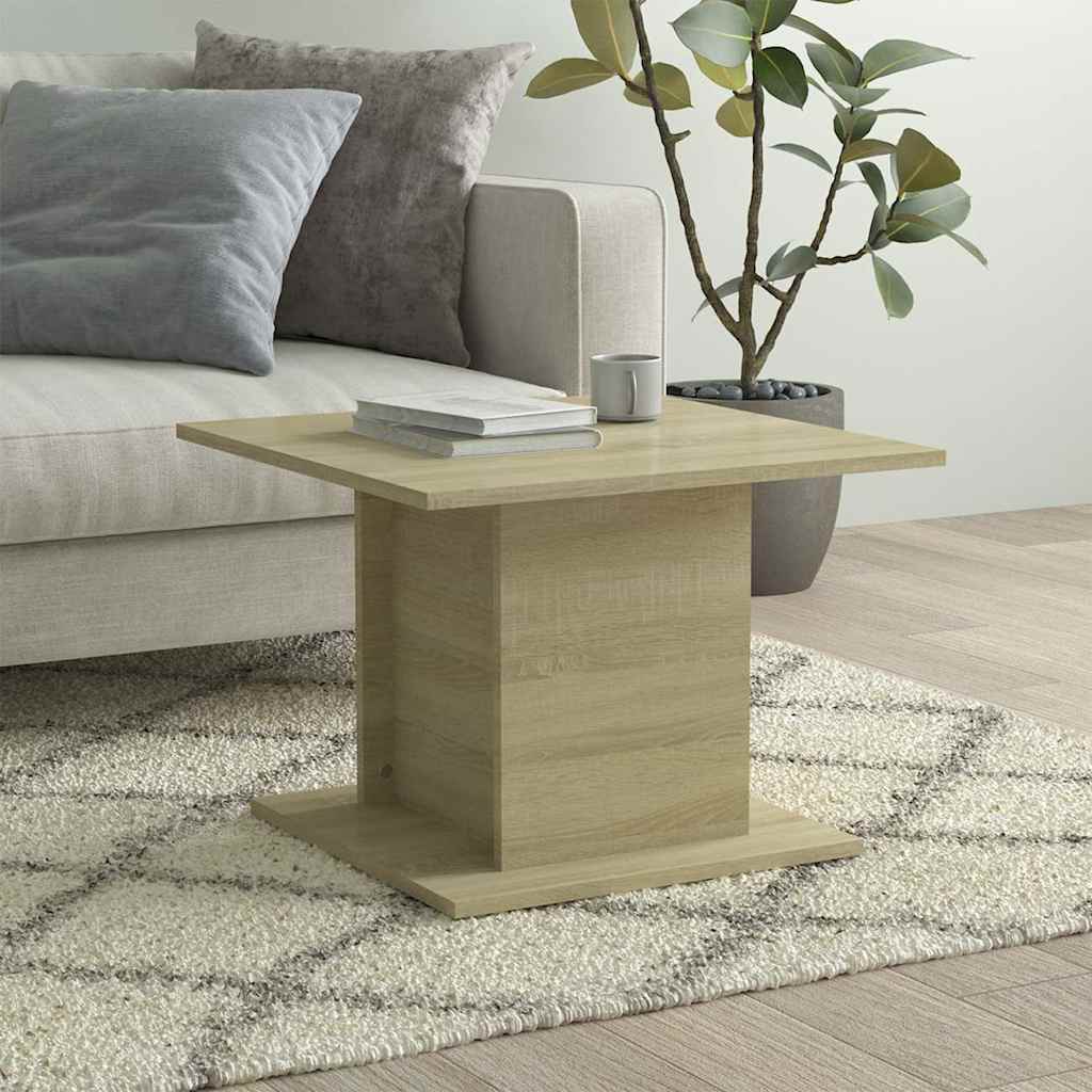 Vidaxl salontafel 55,5x55,5x40 cm bewerkt hout sonoma eikenkleurig