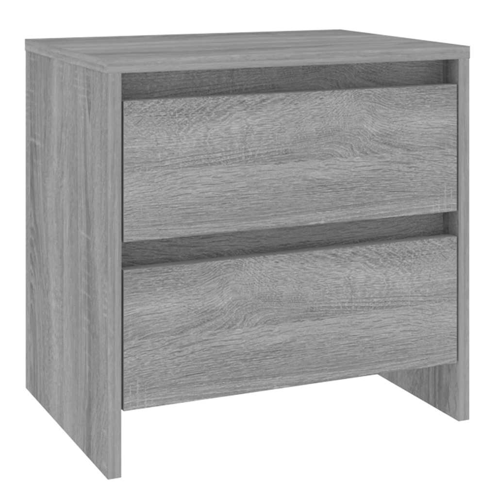 Vidaxl nachtkastje 45x34,5x44,5cm bewerkt hout grijs sonoma eikenkleur