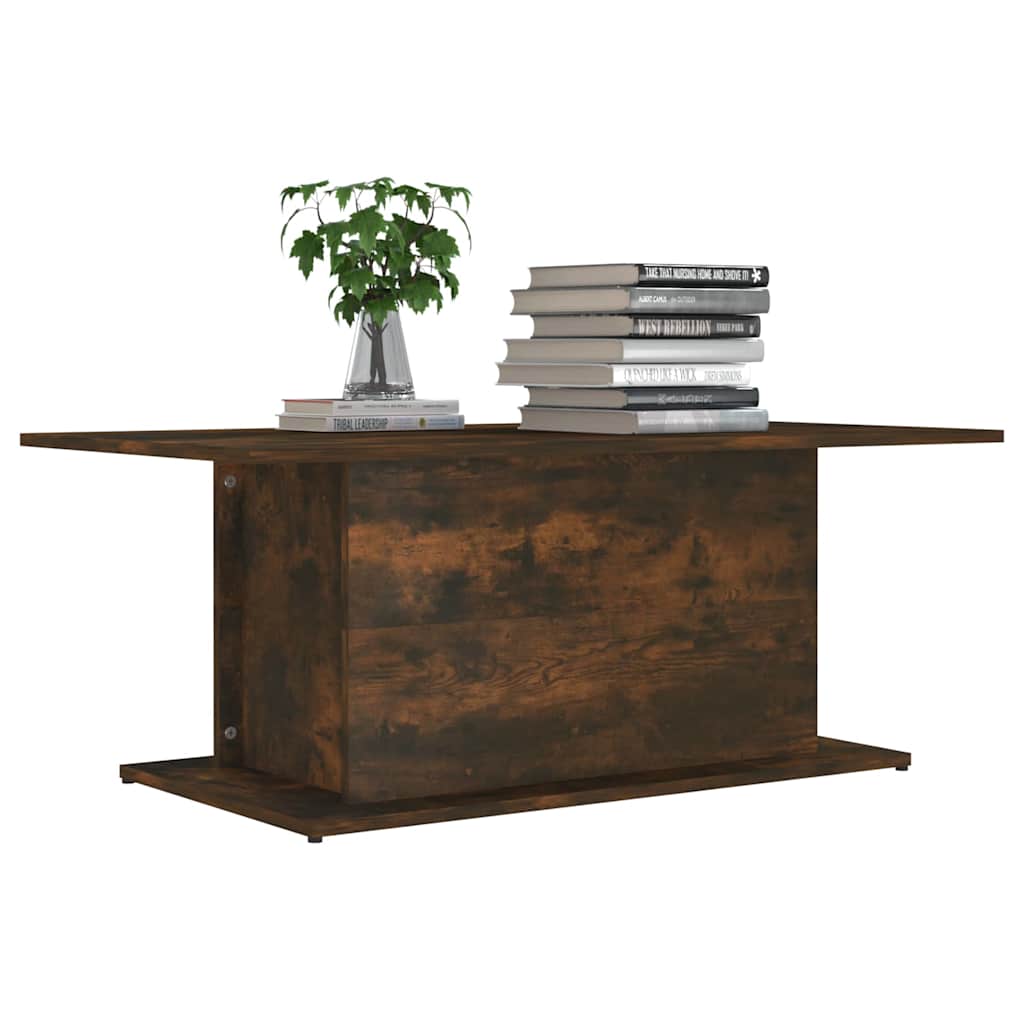Vidaxl salontafel 102x55,5x40 cm bewerkt hout gerookt eikenkleurig