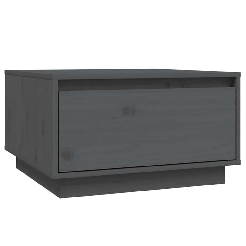 Vidaxl salontafel 55x56x32 cm massief grenenhout grijs