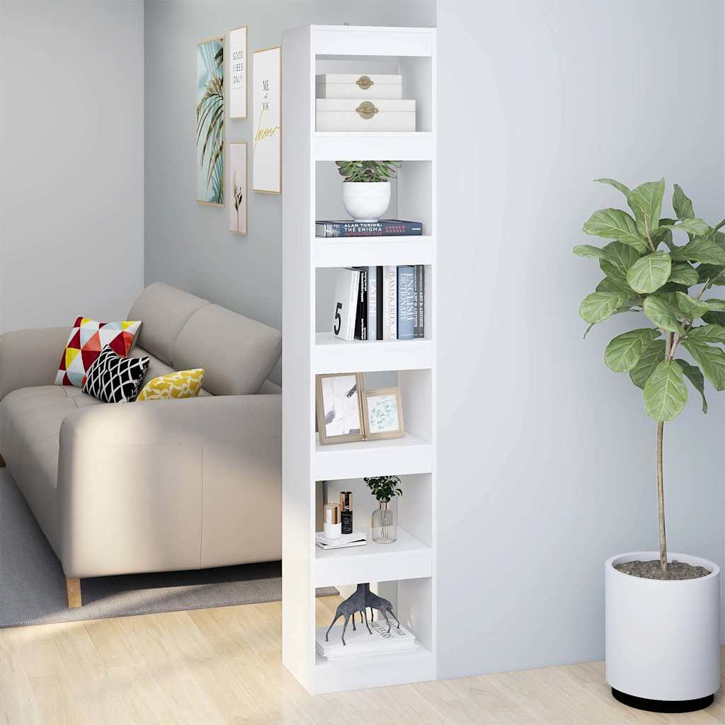 Vidaxl boekenkast kamerscherm 40x30x198 cm wit