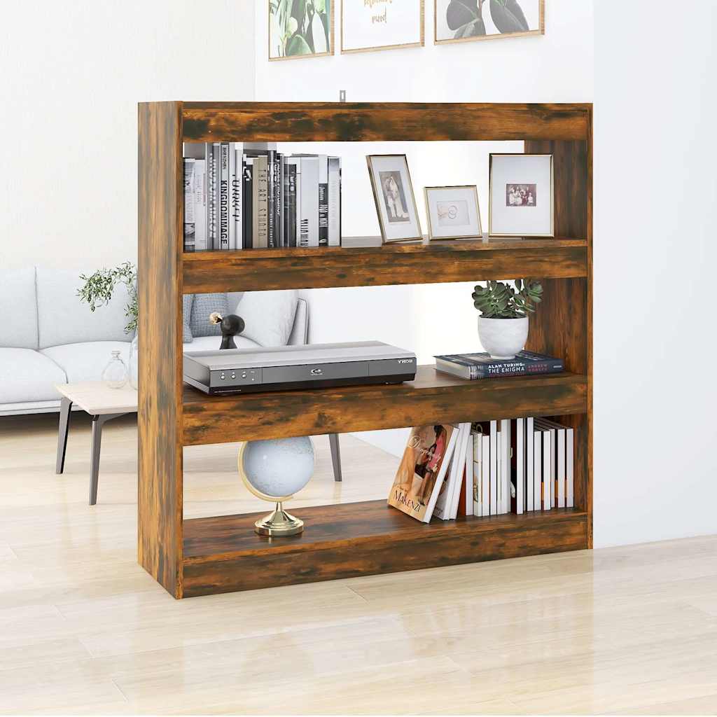 Vidaxl boekenkast kamerscherm 100x30x103 cm gerookt eikenkleur