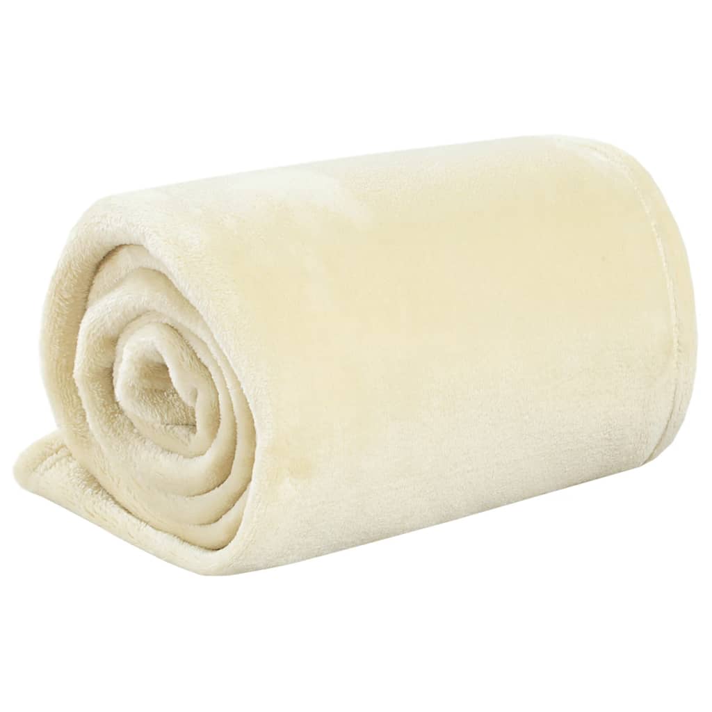 VIDAXL -Decke 200x240 cm Polyestercreme -ausgelöst
