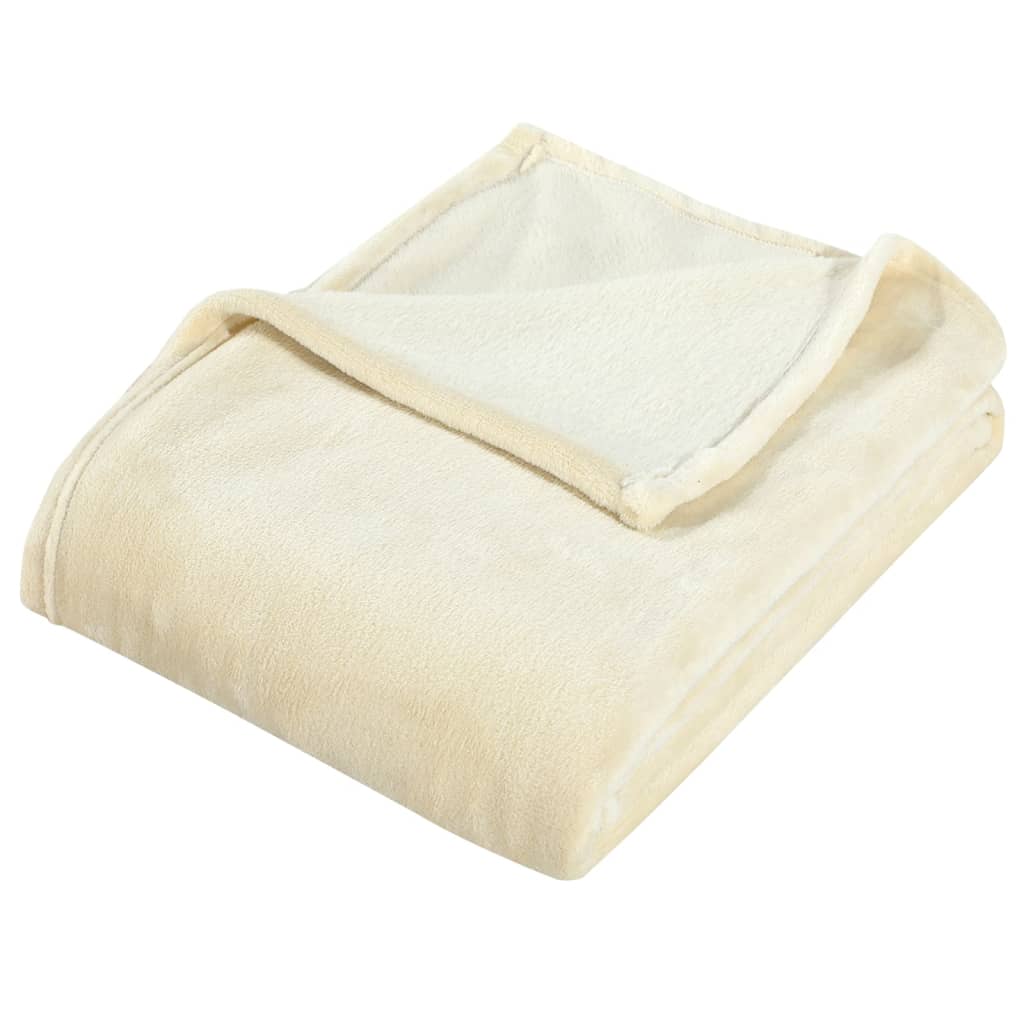 VIDAXL -Decke 200x240 cm Polyestercreme -ausgelöst