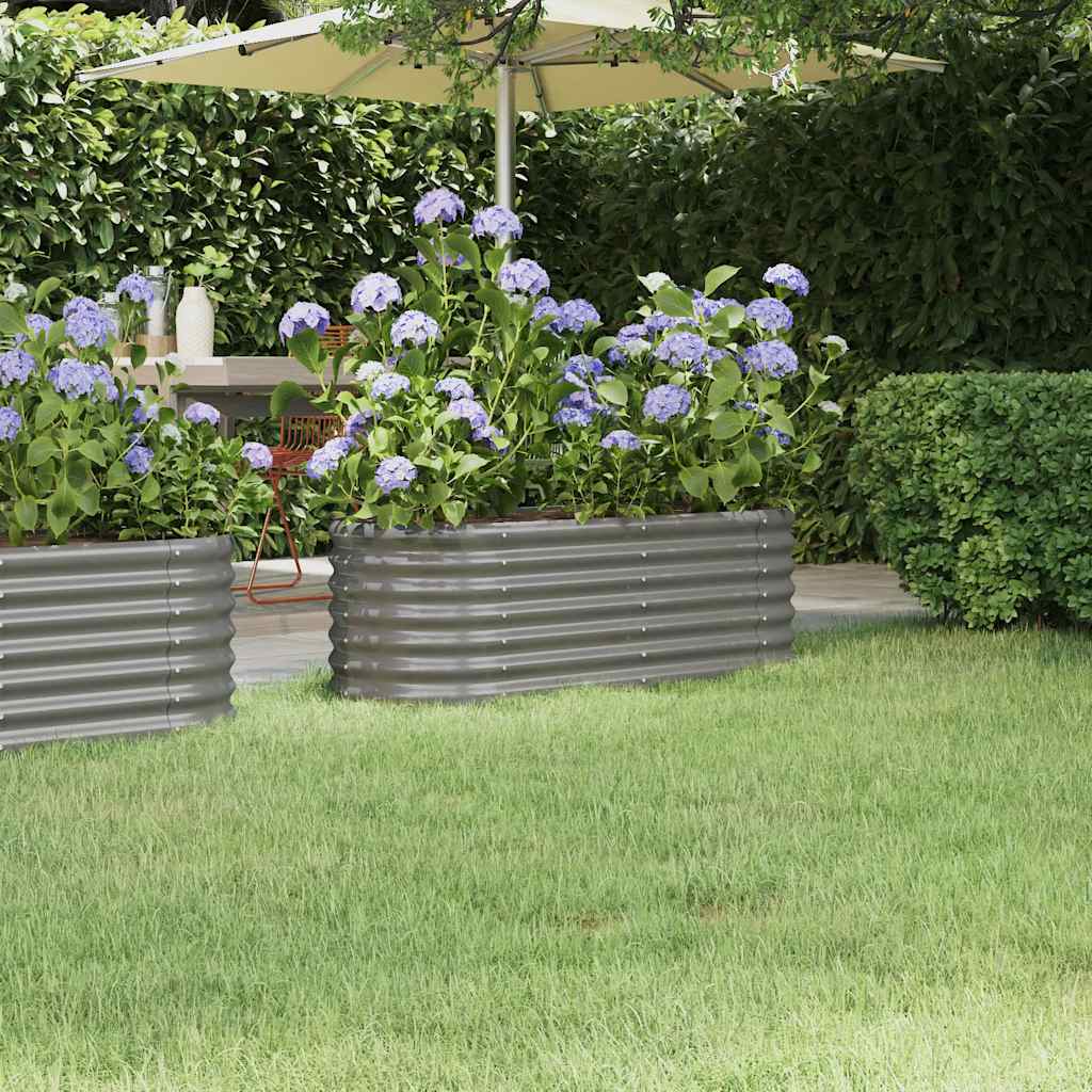 VIDAXL -Planungsbox 114x40x36 cm verzinkter Stahl grau