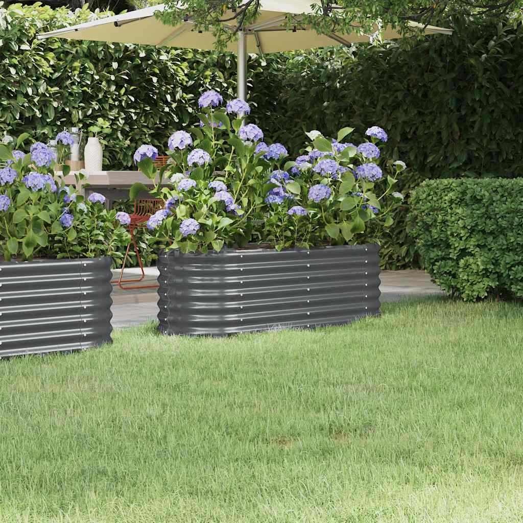 VIDAXL -Planungsbox 114x40x36 cm verzinkter Stahl -Anthrazit -Verschärfen