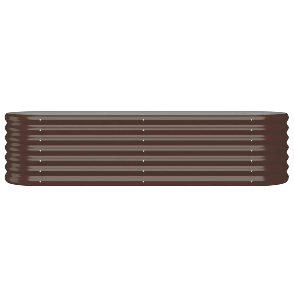 VIDAXL -Planungsbox 152x40x36 cm verzinkter Stahlbraun