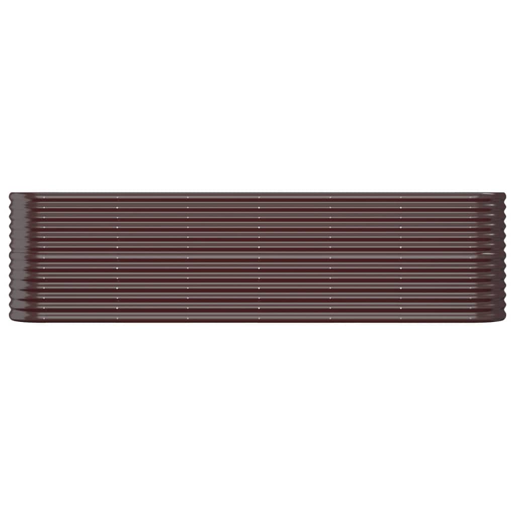 VIDAXL -Planungsbox 260x40x68 cm Pulver -bezogener Stahlbraun