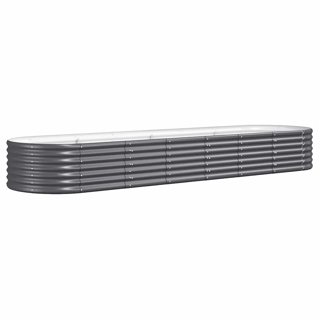 VIDAXL -Planungsbox 296x80x36 cm Pulver -beschichteter Stahl -Anthrazit -Verschärfen