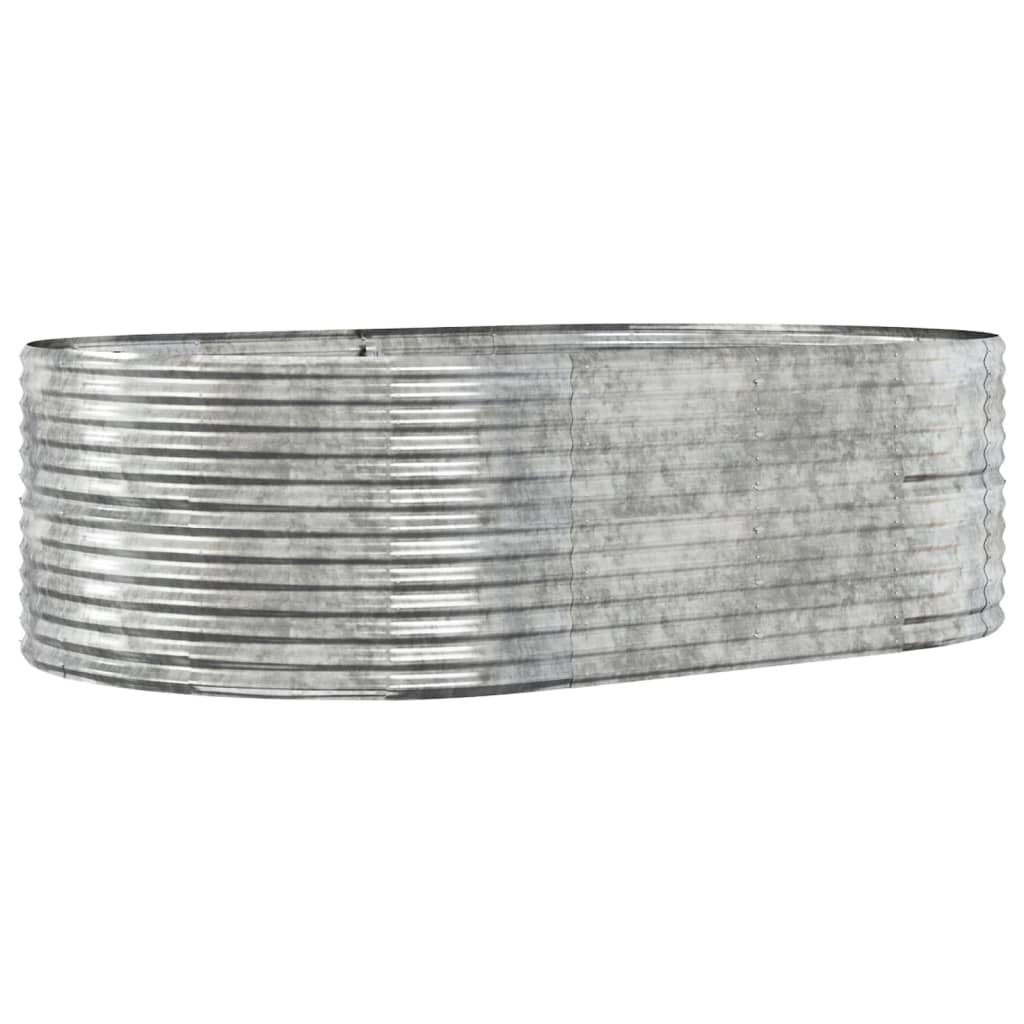 VIDAXL -Planungsbox 212x140x68 cm Pulver -bewegtes Stahl Silber gefärbt