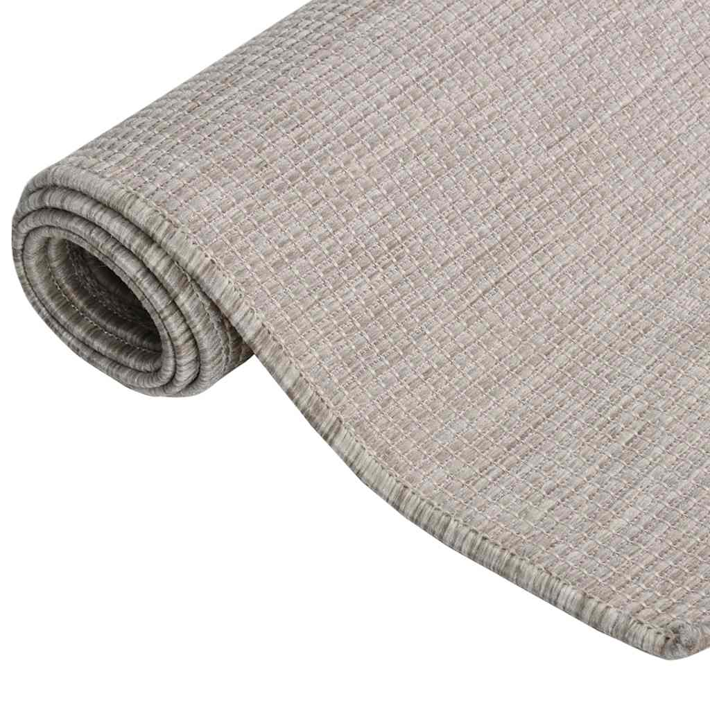 Vidaxl außerhalb des Teppichs flach -200x280 cm Taupe