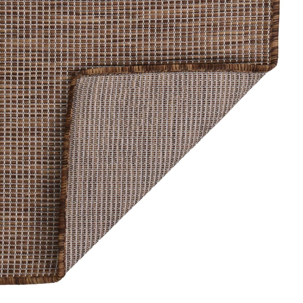 Vidaxx Outdoor-Teppich flach gewebt 140x200 cm braun