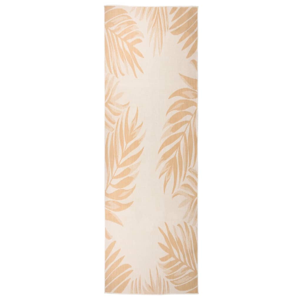 Vidaxx Outdoor-Teppich mit flachgewebtem Blattmuster 80x250 cm