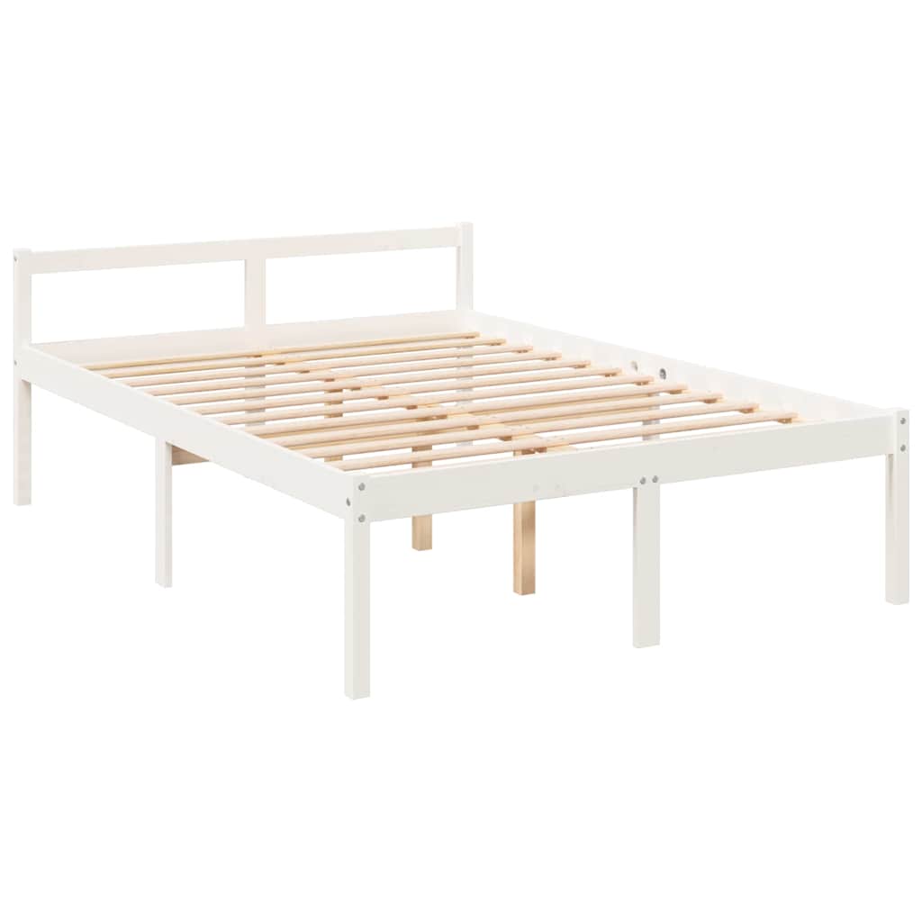 Vidaxl seniorenbed massief grenenhout wit 140x200 cm