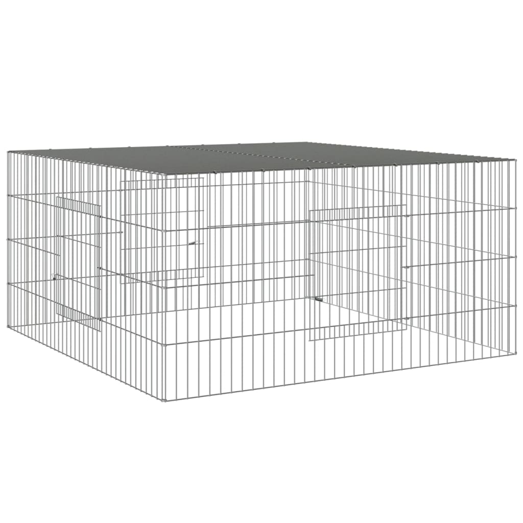 VIDAXL -Kaninchen -Käfig 110x110x55 cm verzinktes Bügeleisen