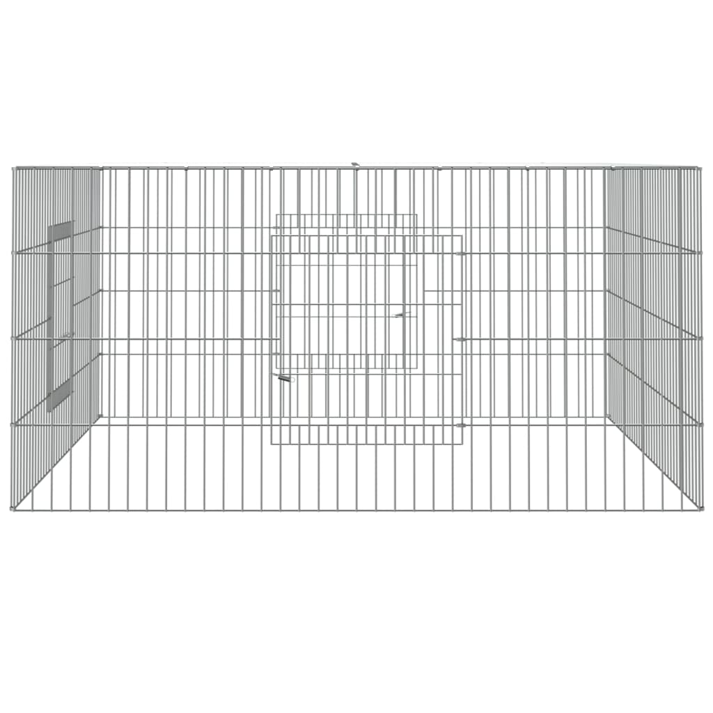 VIDAXL -Kaninchen -Käfig 110x110x55 cm verzinktes Bügeleisen