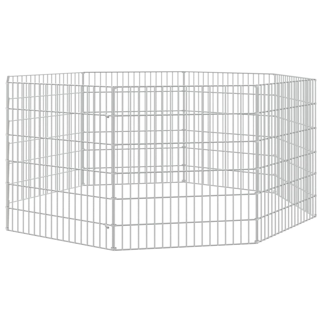 Vidaxl Tiergehäuse 8 Panels 54x60 cm verzinktes Eisen