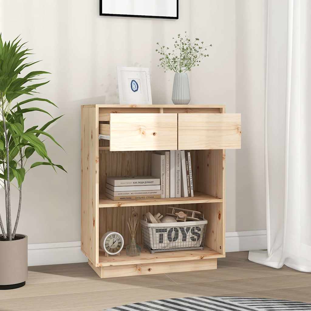 Vidaxl wandkast 60x34x75 cm massief grenenhout