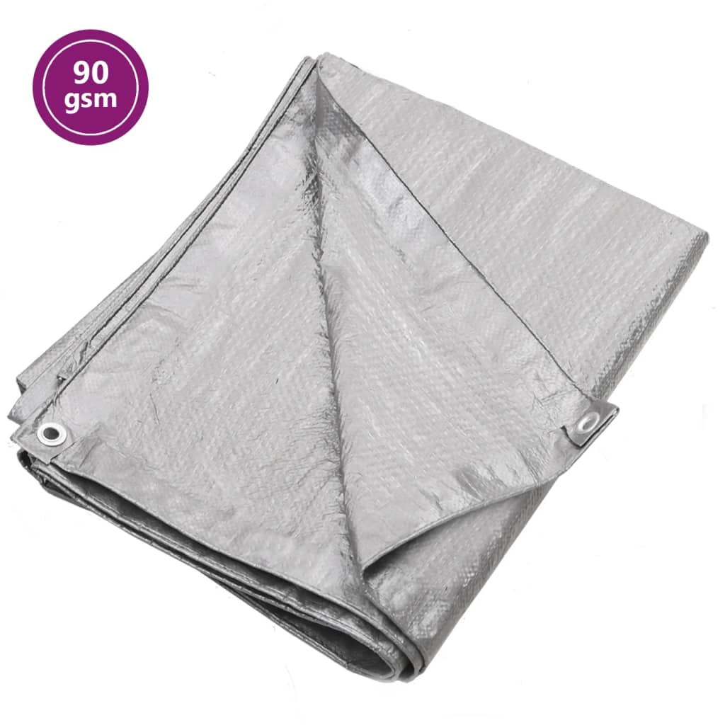 VIDAXL -Gerät 90 g m² 6x8 M HDPE Grau