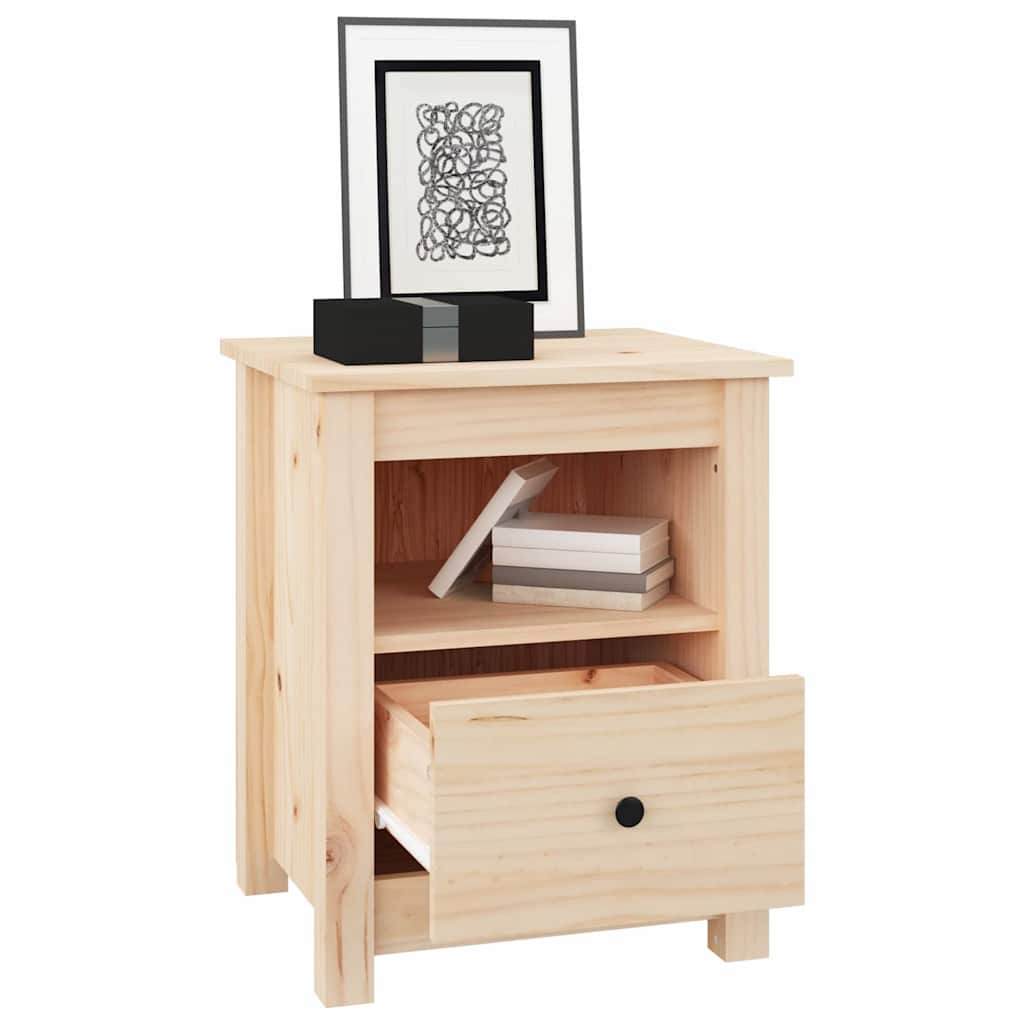 Vidaxl nachtkastje 40x35x49 cm massief grenenhout