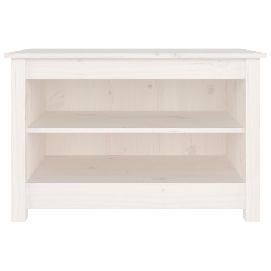 Vidaxl Schuhe Bank 70x38x45.5 cm Festkiefer weiß