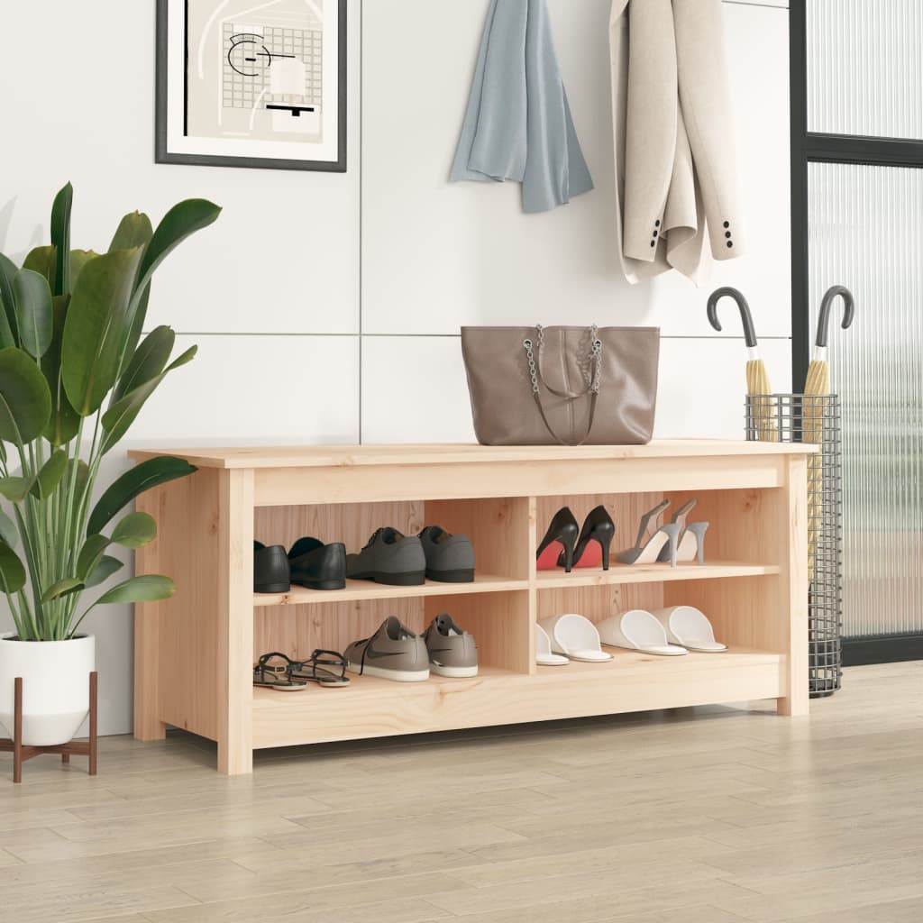 Vidaxx Schuhbank 110x38x45,5 cm massives Kiefernholz