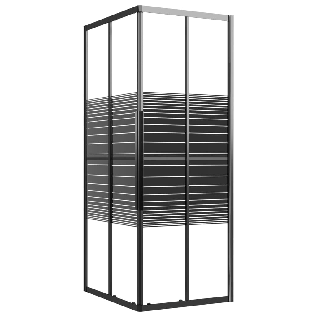 Vidaxl Duschkabine Streifen 90x70x180 cm ESG Schwarz