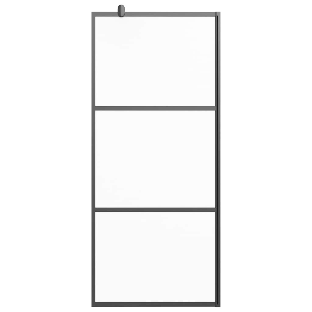 Vidaxx begehbare Duschabtrennung 80x195 cm ESG-Glas schwarz matt