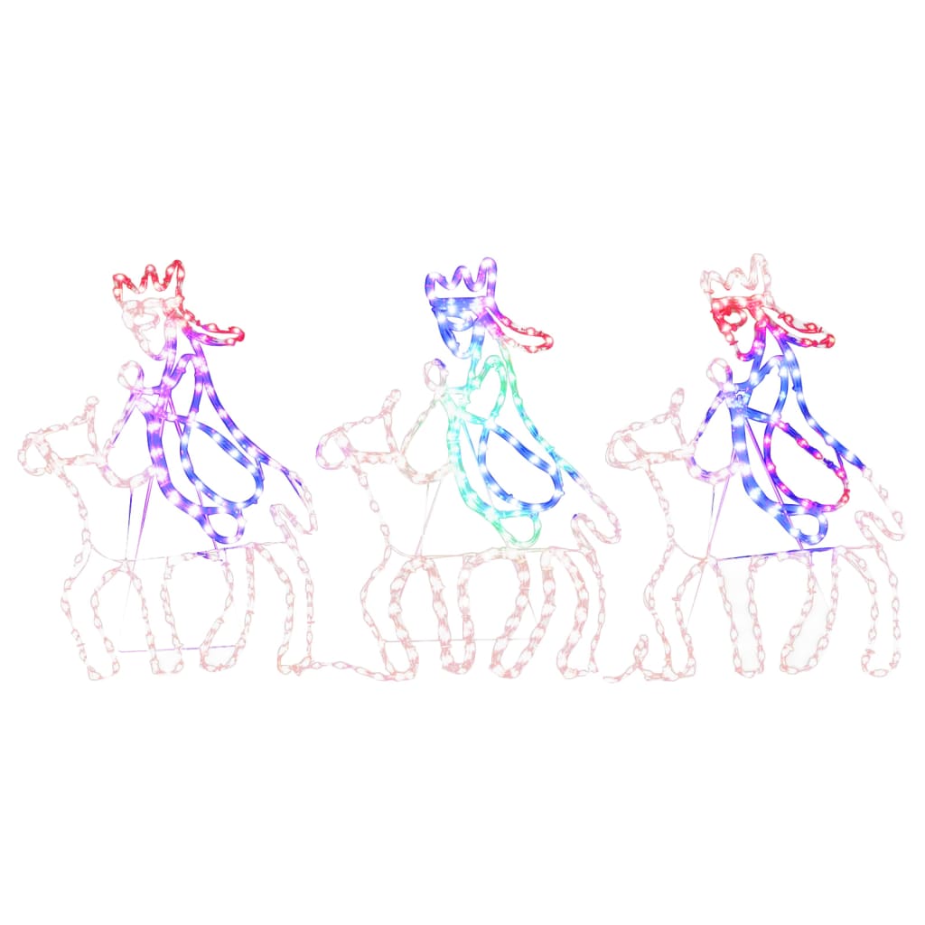 VidaXL Weihnachtsfiguren Drei Könige mit 504 LEDs 70x50 cm