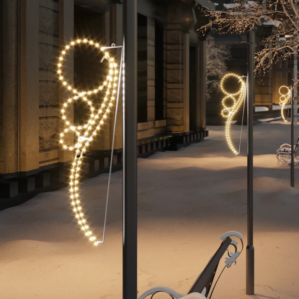 Vidaxxl Lichtkabel 2 Stück kugelförmig warmweiß 115,5x35x4,5 cm