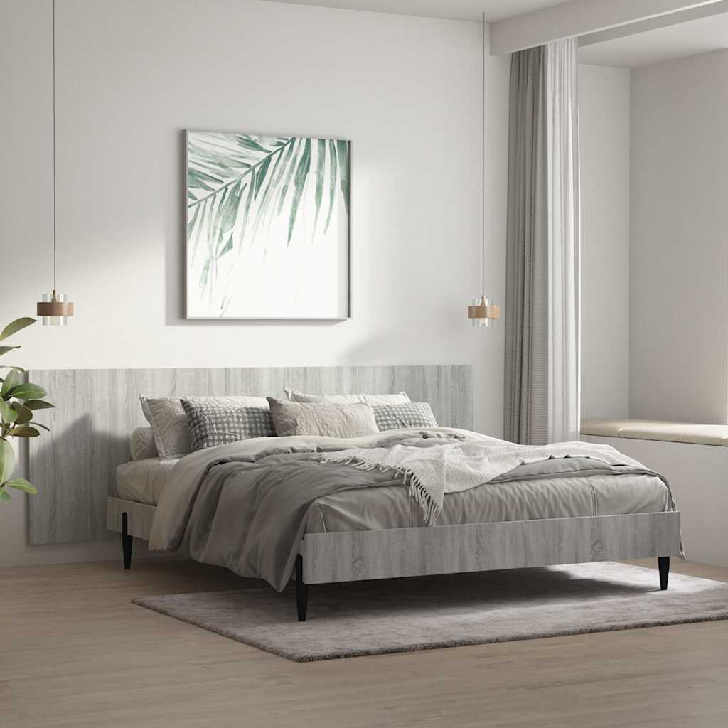 Vidaxl hoofdbord wandmodel 240x1,5x80 cm bewerkt hout grijs sonoma